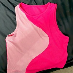 Dual pink tank top